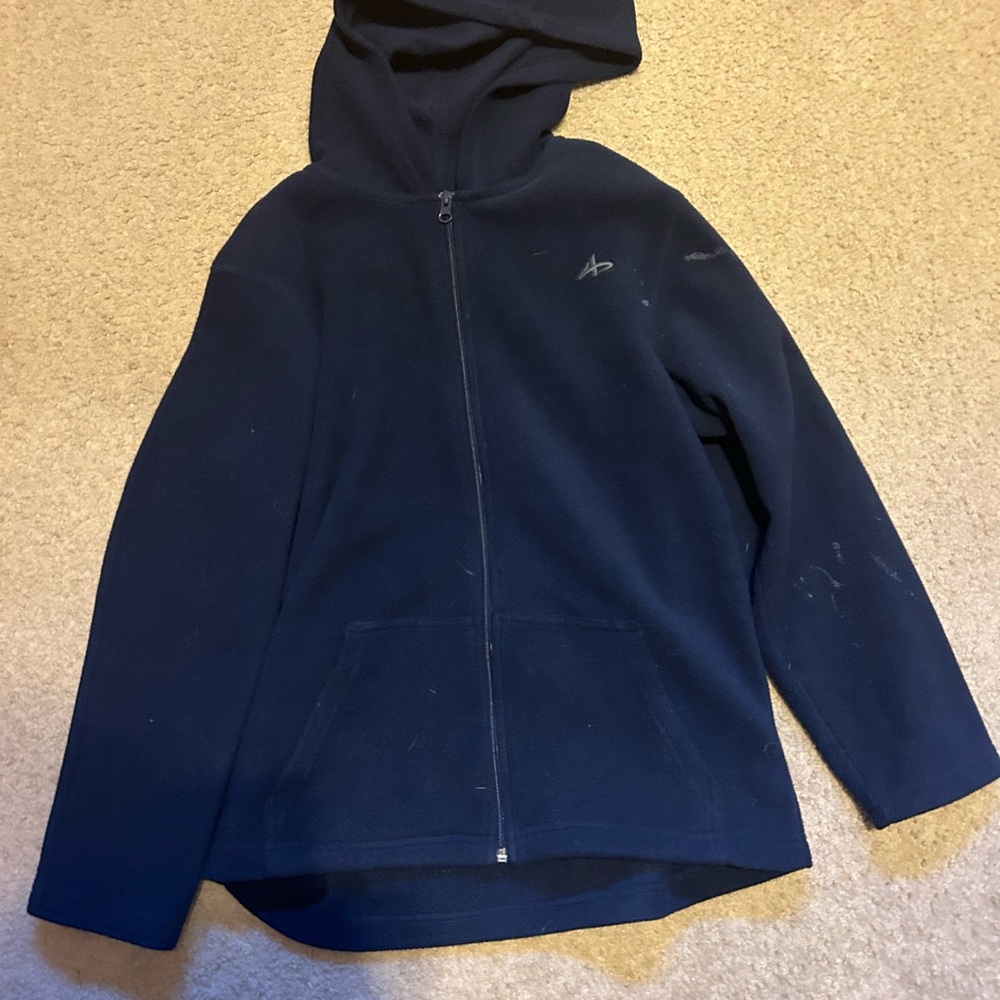 Navy Blue Y2K Zip Up